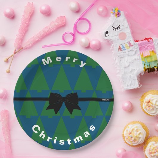 HAMbWG Grüne Weihnachtsbaumen Papierplatte Pappteller (Party)