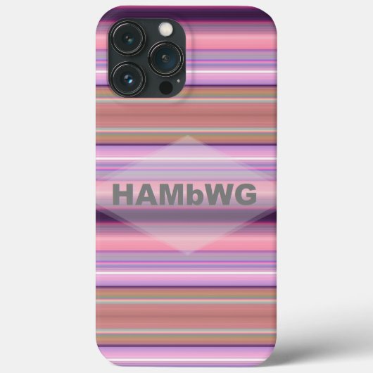 HAMbWG Handy Case mit rosa Streifen (Rückseite)