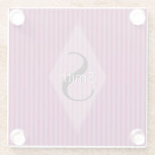 HAMbWG - Himbeerstreifen mit Monogramm Glasuntersetzer (Rückseite)