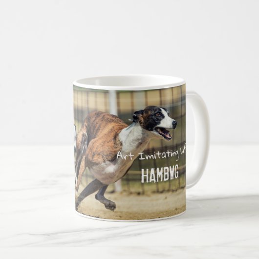 HAMbWG - Kaffee-Tasse - Hunderennen Kaffeetasse (VorderseiteRechts)