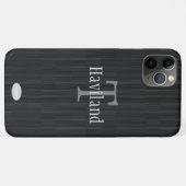 HAMbWG Karkohle Gray Gradient Monogram Case-Mate iPhone Hülle (Rückseite (Horizontal))
