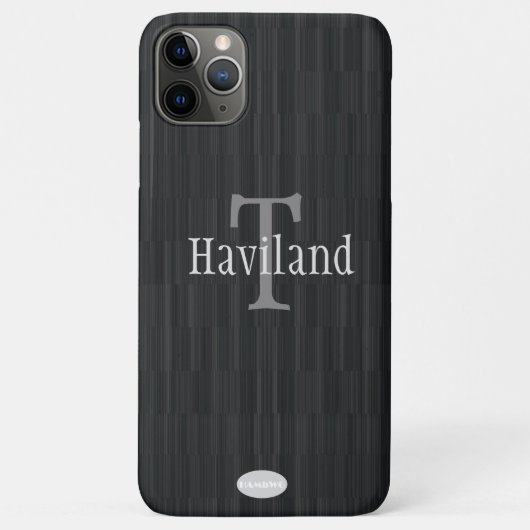 HAMbWG Karkohle Gray Gradient Monogram Case-Mate iPhone Hülle (Rückseite)