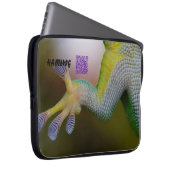 HAMbWG - Laptop-Sieb - Lizard w QR Logo Laptopschutzhülle (Vorne Rechts)