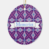 HAMbWG - Lila, rosa, blaue Macrame der 1970er Jahr Keramikornament (Links)