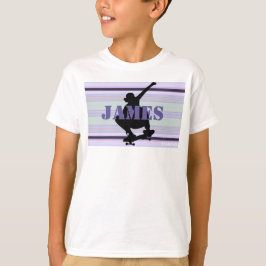 HAMbWG - Lila Ultra-Violet-Skateboarder T-Shirt