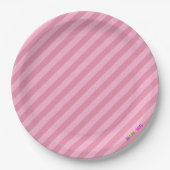 HAMbWG - Logo "Paper Goods - Light Pink Stripe w" Pappteller (Vorderseite)