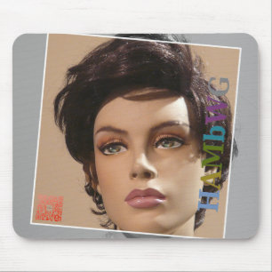 HAMbWG Mannequin Mouse Pad w qr code & L:ogo Mousepad