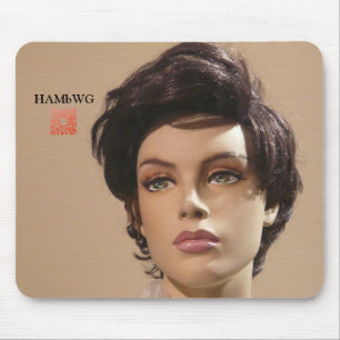 HAMbWG Mannequin Mouse Pad w qr Code Mousepad