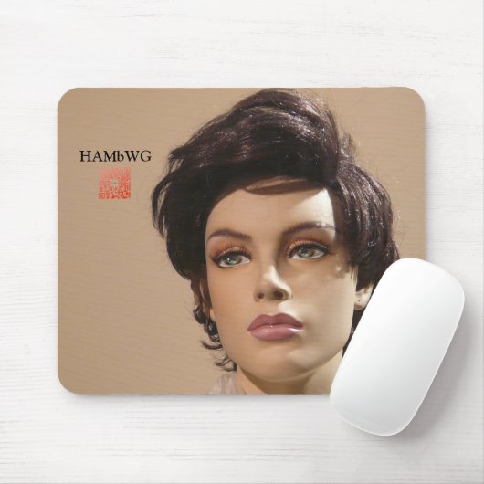 HAMbWG Mannequin Mouse Pad w qr Code Mousepad (Mit Mouse)