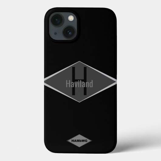 HAMbWG Monogramm benutzerdefinierte Farbe Case-Mate iPhone Hülle (Rückseite)