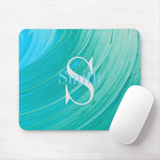 HAMbWG - Monogramm des Aqua-Swirls Mousepad (Mit Mouse)