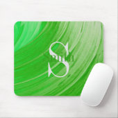 HAMbWG - Monogramm mit grünem Swirl Mousepad (Mit Mouse)