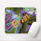 HAMbWG - Mousepad - Lila & Green Graphiti (Mit Mouse)