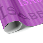 HAMbWG Name Plum Lila Stripe Geschenkpapier (Rolleneckpunkt)