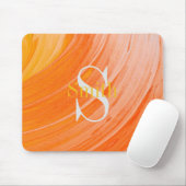 HAMbWG - Orange Swirl Monogramm Mousepad (Mit Mouse)