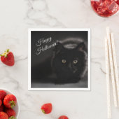 HAMbWG - Paper Napkin - Black Cat Serviette (Beispiel)