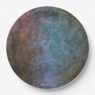 HAMbWG - Papierplatte - Blaue Taupe Fresco Pappteller