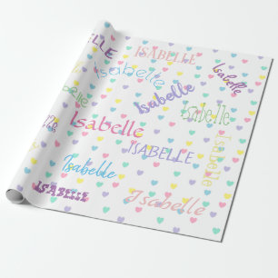 HAMbWG Pastel Hearts Personalizable Geschenkpapier
