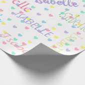 HAMbWG Pastel Hearts Personalizable Geschenkpapier (Ecke)
