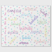 HAMbWG Pastel Hearts Personalizable Geschenkpapier (Flach)