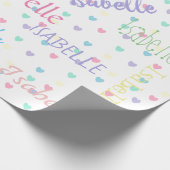 HAMbWG Pastel Hearts Personalizable Geschenkpapier (Ecke)