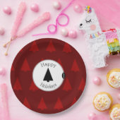 HAMbWG Red Christmas Trees Dinner Plate Pappteller (Party)