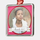 HAMbWG - Rosa und rote Grenze mit Banner Ornament Aus Metall (Links)