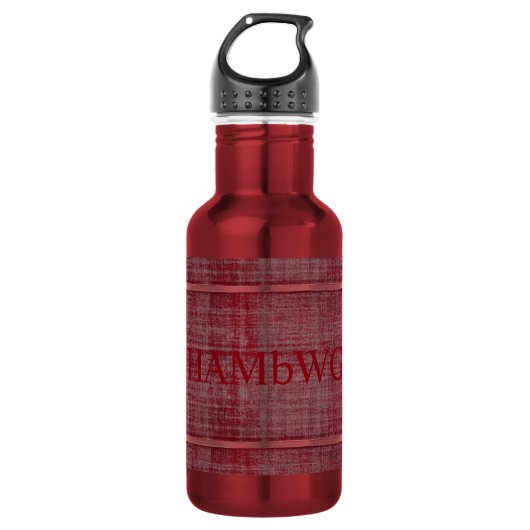 HAMbWG Rot/Rotes Wasser Flasche (18 oz) Edelstahlflasche (Vorderseite)