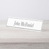 HAMbWG - Schreibtischnamensplatte - Farbe Schreibtischnamensplakette (Vorderseite )