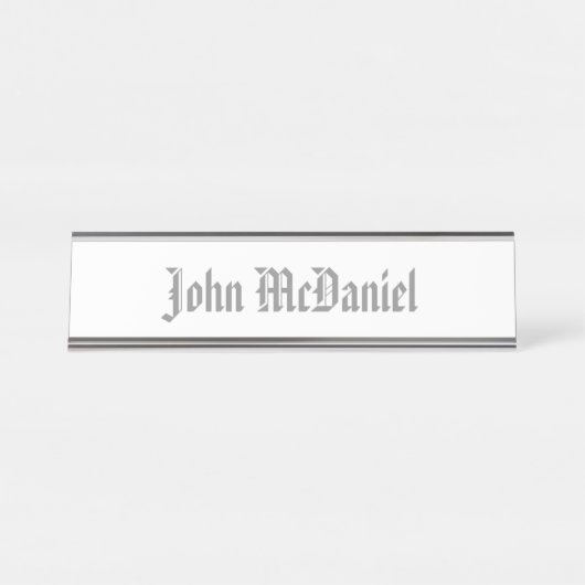 HAMbWG - Schreibtischnamensplatte - Farbe Schreibtischnamensplakette (Vorderseite )