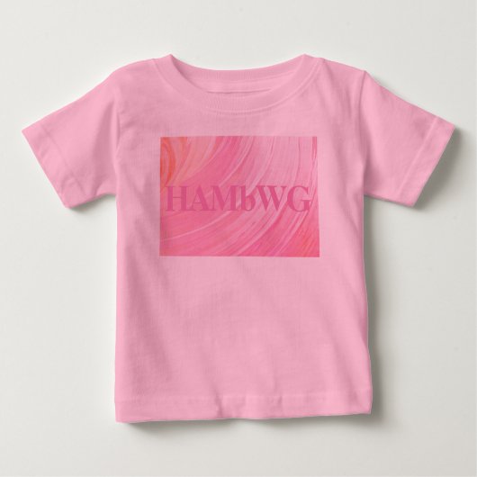 HAMbWG - Shirt für Kinder - Rosa Swirl mit Logo (Vorderseite)
