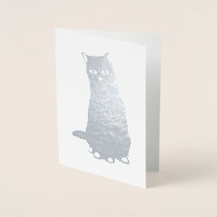 HAMbWG - Silberfolienkarte - Katze Folienkarte