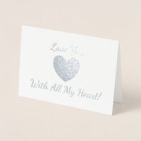HAMbWG - Silver Foil Card - Goldenes Herz