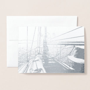 HAMbWG - Silver Foil Card - Segeln Folienkarte