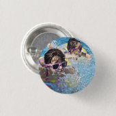 HAMbWG - Square Button - 2 l Girls im Pool (Vorne & Hinten)