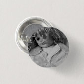 HAMbWG - Square Button - B/W Disheveled Doll (Vorne & Hinten)