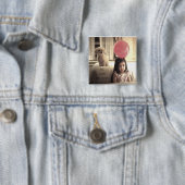 HAMbWG - Square Button - Girl with Balloon (Beispiel)