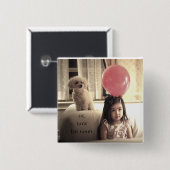 HAMbWG - Square Button - Girl with Balloon (Vorne & Hinten)