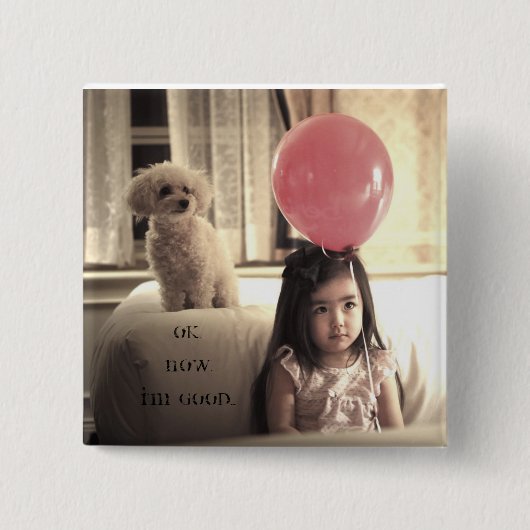 HAMbWG - Square Button - Girl with Balloon (Vorderseite)