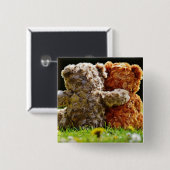 HAMbWG - Square Button - Teddy Bear Friends (Vorne & Hinten)