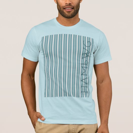 HAMbWG - T - Shirt - Aqua Stripe (Vorderseite)