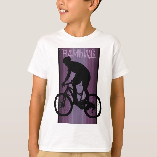 HAMbWG - T Shirt - Himbeerradfahrer (Vorderseite)