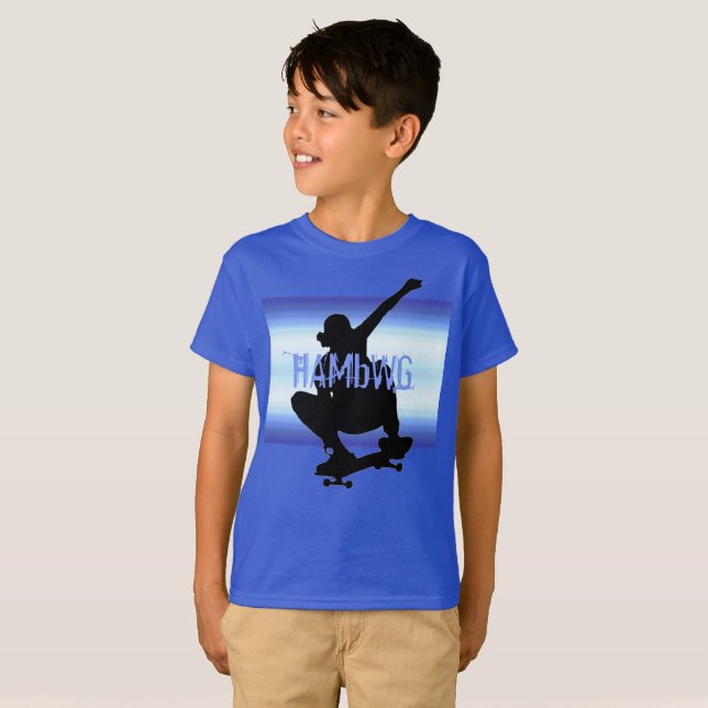 HAMbWG - T Shirt - Moonlight Skate Boarder (Vorne ganz)