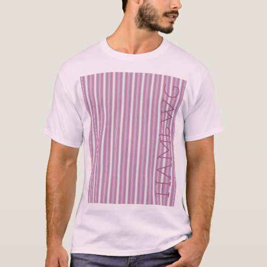 HAMbWG - T - Shirt - Rosa Streifen (Vorderseite)