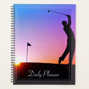 HAMbWG - Täglicher Planer - Golfer im Sonnenunterg