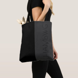 HAMbWG - Tote Bag- Black & Gray w HAMbWG Logo Tasche