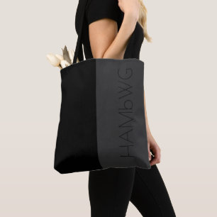 HAMbWG - Tote Bag- Black & Gray w HAMbWG Logo Tasche