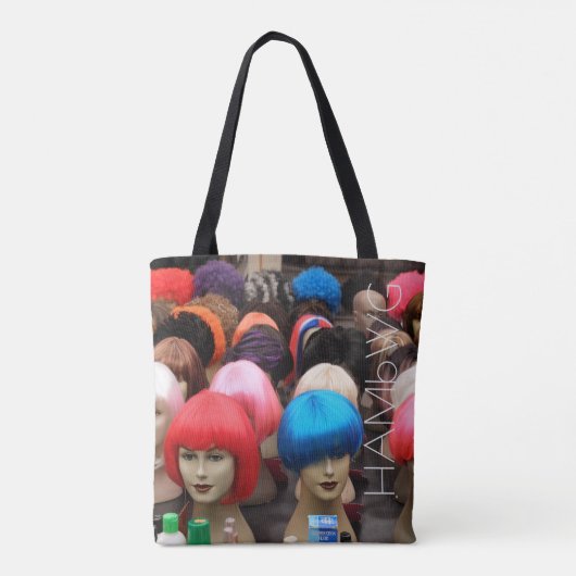 HAMbWG - Tote Bag - Farbige Wigs Tasche (Rückseite)