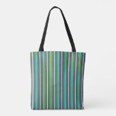 HAMbWG Tote Bag - Navy, Geen & White Streifen Tasche (Rückseite)