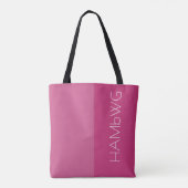 HAMbWG - Tote Bag- Pink/Pink w HAMbWG Logo Tasche (Rückseite)